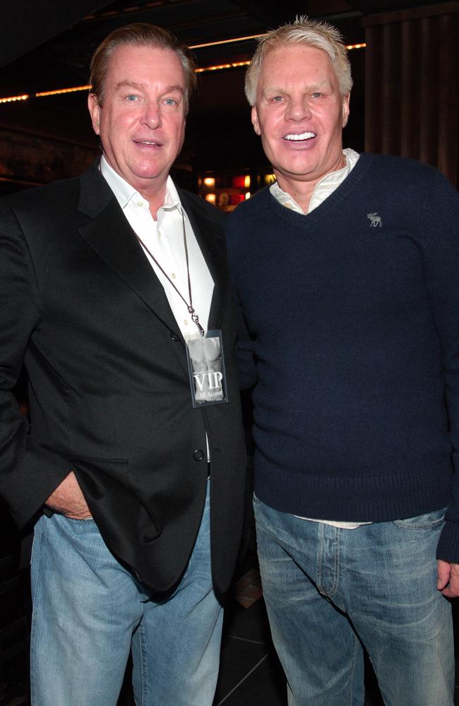 Paul Wilmot (left) and former Abercrombie &amp; Fitch CEO, Mike Jeffries. Picture: Michael Loccisano/FilmMagic for Paul Wilmot Communications