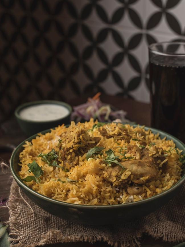 The chicken biryani.