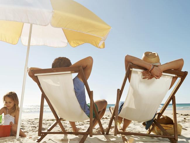 Generic photo of a family on holiday at the beach