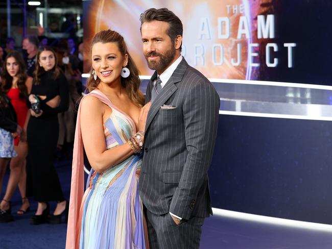 NEW YORK, NEW YORK - FEBRUARY 28: Blake Lively (L) and Ryan Reynolds attend The Adam Project World Premiere at Alice Tully Hall on February 28, 2022 in New York City. (Photo by Monica Schipper/Getty Images for Netflix)