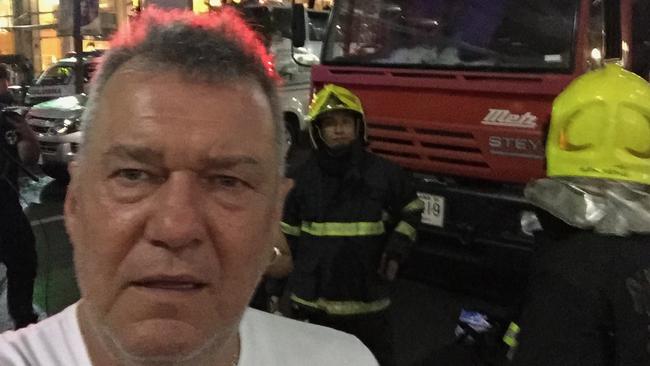 Jimmy Barnes just after a terrorist bomb exploded in Bangkok. Picture: Supplied/Killing Time/Jimmy Barnes