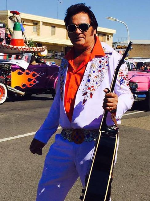 Elvis impersonator Bernie Peri was found dead at his Parkes home. Picture: supplied