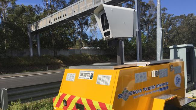 New speed camera trailers being used by Queensland police.