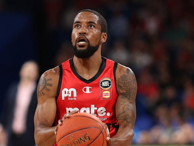 PERTH, AUSTRALIA - DECEMBER 01: Bryce Cotton of the Wildcats in action during the round 10 NBL match between Perth Wildcats and New Zealand Breakers at RAC Arena, on December 01, 2024, in Perth, Australia. (Photo by Paul Kane/Getty Images)