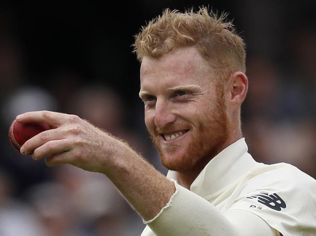 FILE - In this Thursday, Sept. 7, 2017 file photo, England's Ben Stokes holds up the ball after taking his sixth wicket on the first day of the third test match between England and the West Indies at Lord's cricket ground in London. The England and Wales Cricket Board says all-rounder Ben Stokes was arrested after incident in Bristol. In a statement, the ECB added that Stokes was detained early Monday, Sept. 25 but was released without charge in the evening. (AP Photo/Kirsty Wigglesworth, file)