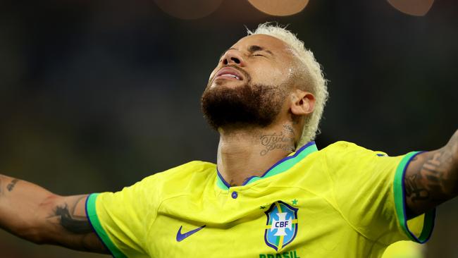 Neymar celebrates after scoring for Brazil against South Korea. Picture: Getty Images