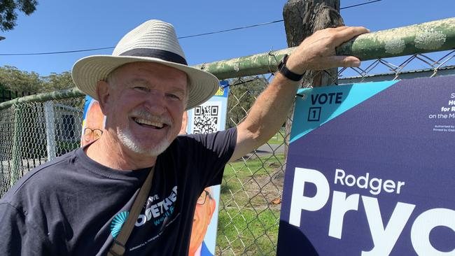 Peter Lubans was out in support of Rodger Pryce.