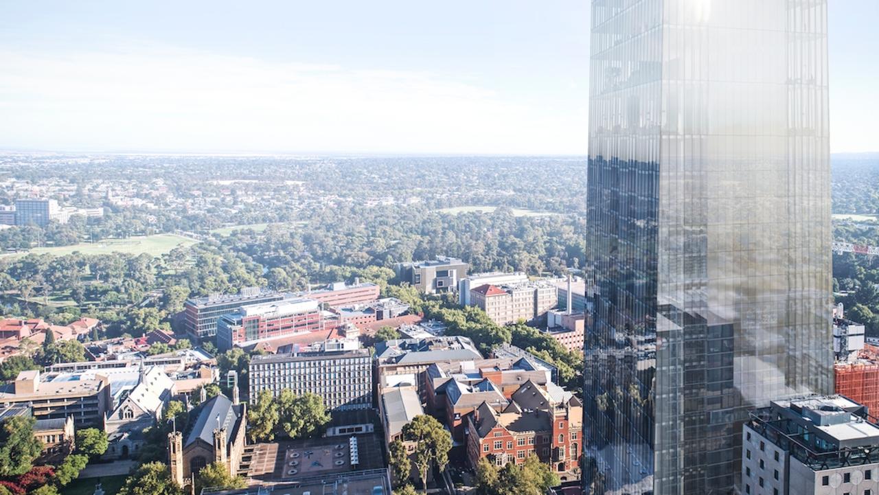 At 37 storeys high it’s set to tower over Adelaide’s other buildings. Picture: Supplied by Marriott International