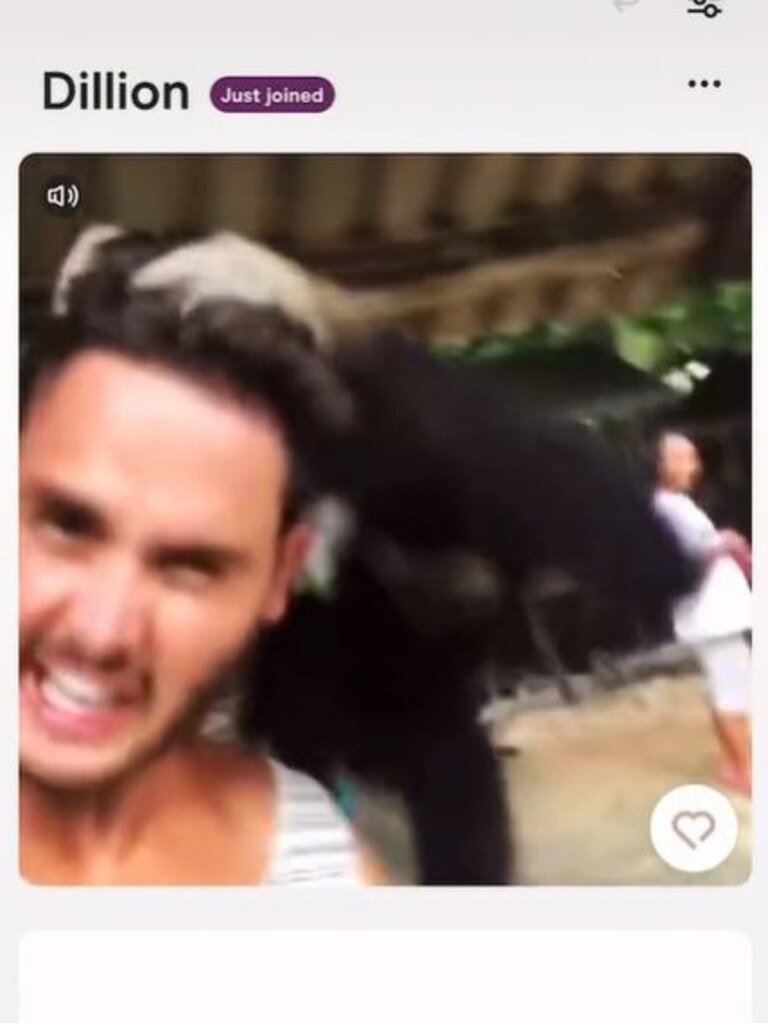 A man named Dillion has won hearts of women around the world after sharing a hilarious clip from a holiday to Thailand on his dating profile. Picture: TikTok