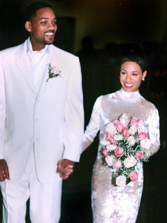 Jada Pinkett marries Will Smith. Picture: Supplied