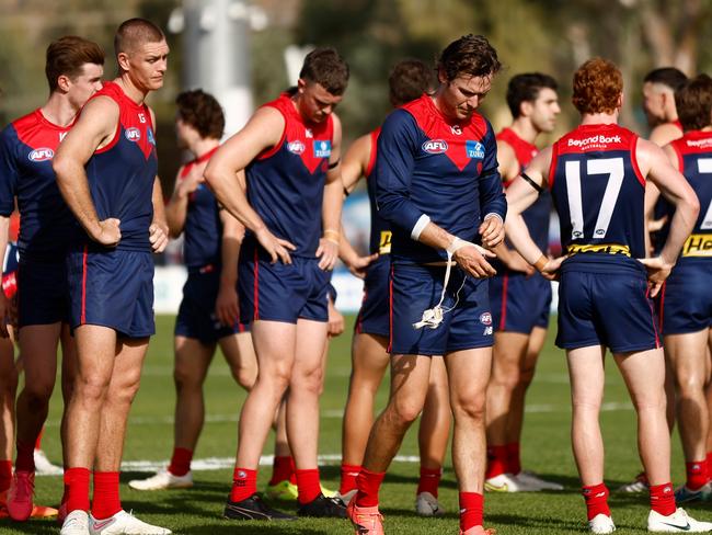 Melbourne’s big loss to Fremantle marked the beginning of a poor second half of 2024. Picture: Michael Willson/AFL Photos via Getty Images