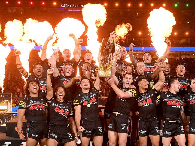 Panthers players will be popular yet again after taking last year’s title. Picture: Bradley Kanaris/Getty Images