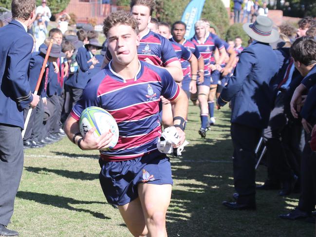 GPS schoolboy rugby union game between The Southport School and Churchie.TSS Player No 12 capitan Jye GrayChurchie Player No Picture  Mike Batterham