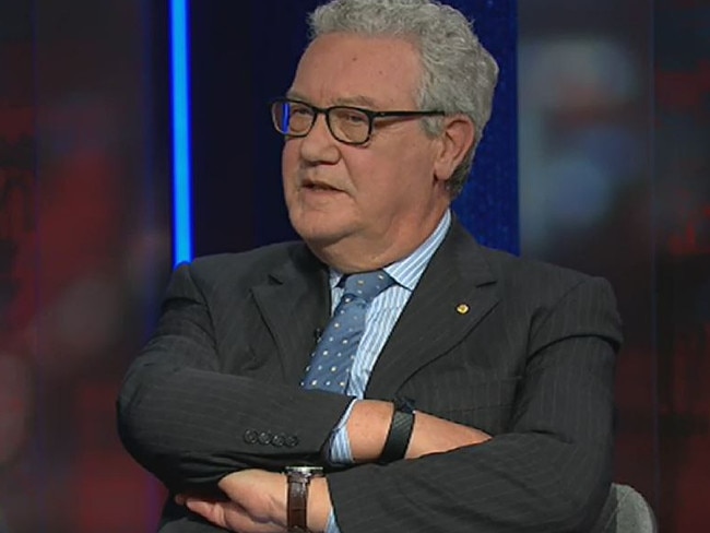 Former Australian foreign minister Alexander Downer clashed with panelists on ABC’s QandA on Thursday over intelligence gathering in the Pacific. Image: ABC