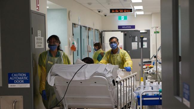 Staff at St Vincent's Hospital Emergency department during the COVID-19 Pandemic. Picture: Mark Isaacs