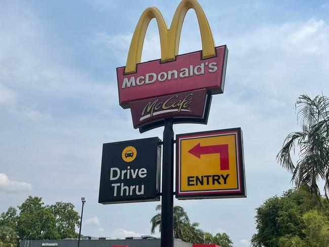 The Katherine McDonald's was upgraded as a close contact site. Picture: Amanda Parkinson