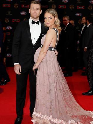 Robbie and Annabel are also expecting their first child. Picture: Adam Trafford/AFL Media