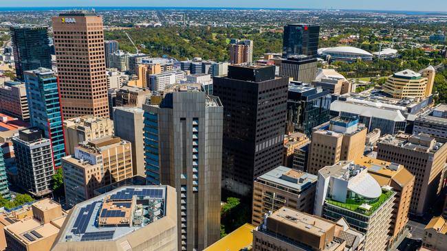 Adelaide CBD skyline. Picture: Supplied by Colliers