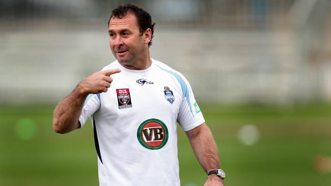 Coach Ricky Stuart during NSW State of Origin light training session at Coogee Oval, Coogee in Sydney as they prepare for Game 3 of series against Queensland in Brisbane.