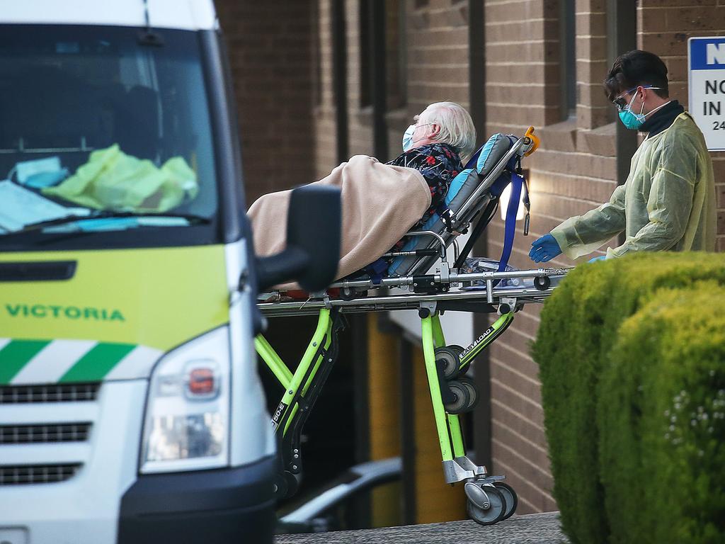 There are dozens of outbreaks in Victorian aged care facilities. Picture: Ian Currie