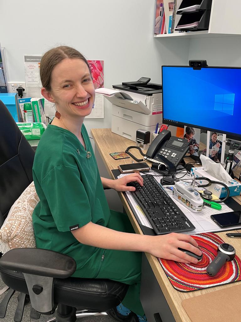 Dr Cat White working at Katherine Family Medical Practice. Picture: supplied.