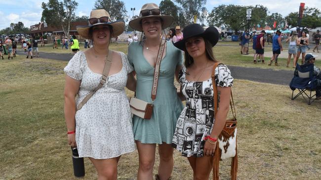 Jess, Holly and Rose at CMC Rocks 2024. Picture: Aaron Goodwin