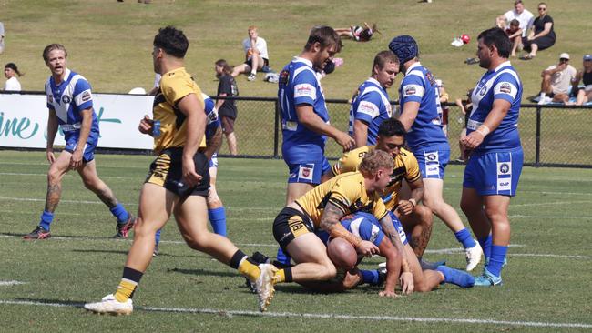 Action from the 2024 Sunshine Coast rugby league reserve grade grand final. Picture: Patrick Gillett