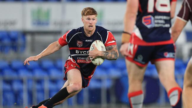 17th October 2020, Currumbin Eagles player Guy Hamilton in action during the Gold Coast Rugby League Under 18Ã&#149;s Grand Final against the Burleigh Bears played at CBus Stadium Photo: Scott Powick Newscorp