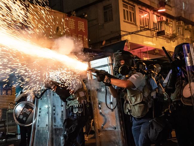 The demonstrations against China’s extradition bill have increased in violence. Picture: Getty Images