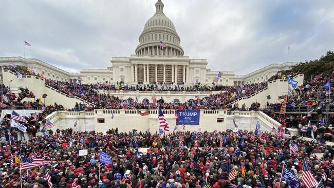 Crowds converge at the Capitol on January 6, 2021. Picture: Anadolu Agency/Getty Images