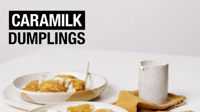 Caramilk dumplings