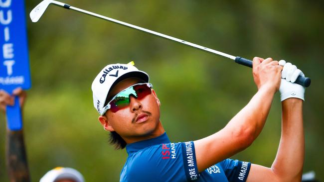 Min Woo Lee during his victorious final round at the Australian PGA Championship Picture: AFP