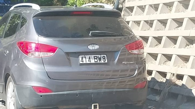 A Hyundai ix35 in Bundaberg with what appears to be altered number plates.