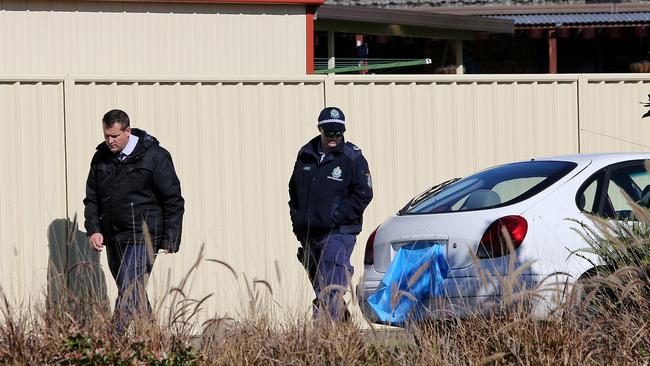 Police at the scene of a murder in Metford, Picture: Peter Lorimer,