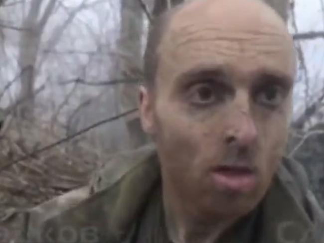 Australian man Oscar Jenkins was captured by Russian forces in Ukraine. Picture: Screengrab