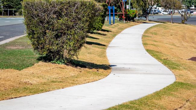 The new footpath has reached completion.