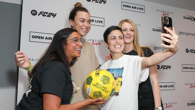 Mackenzie Arnold with fans at the 'Open Air Live' event. Picture: Christopher Khoury / Australian Press Agency