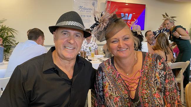 Melbourne Cup in Port Macquarie: John Carrero and Amanda Johnston at Tacking Point Tavern.