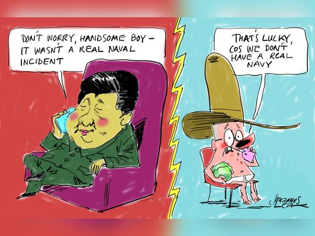 Johannes Leak Commentary page cartoon for 01-03-2025Version: Commentary Cartoon  (4:3, 1024x768 - Aspect ratio preserved, Canvas added)COPYRIGHT: The Australian's artists each have different copyright agreements in place regarding re-use of their work in other publications.Please seek advice from the artists themselves or the Managing Editor of The Australian regarding re-use.