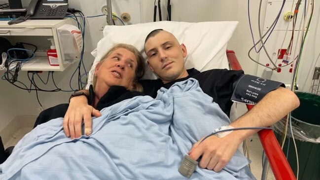 Mackay student Jay Cameron, 27, with his mum Jodie. Jay was studying medicine to specialise in neurology when he received a devastating diagnosis of brain cancer which has progressed to a stage four tumour that is incurable. Picture: Contributed