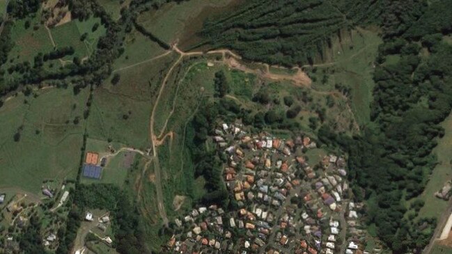 Satellite image of the land in Terranora where the proposed Terranora Village Estate is to be built.