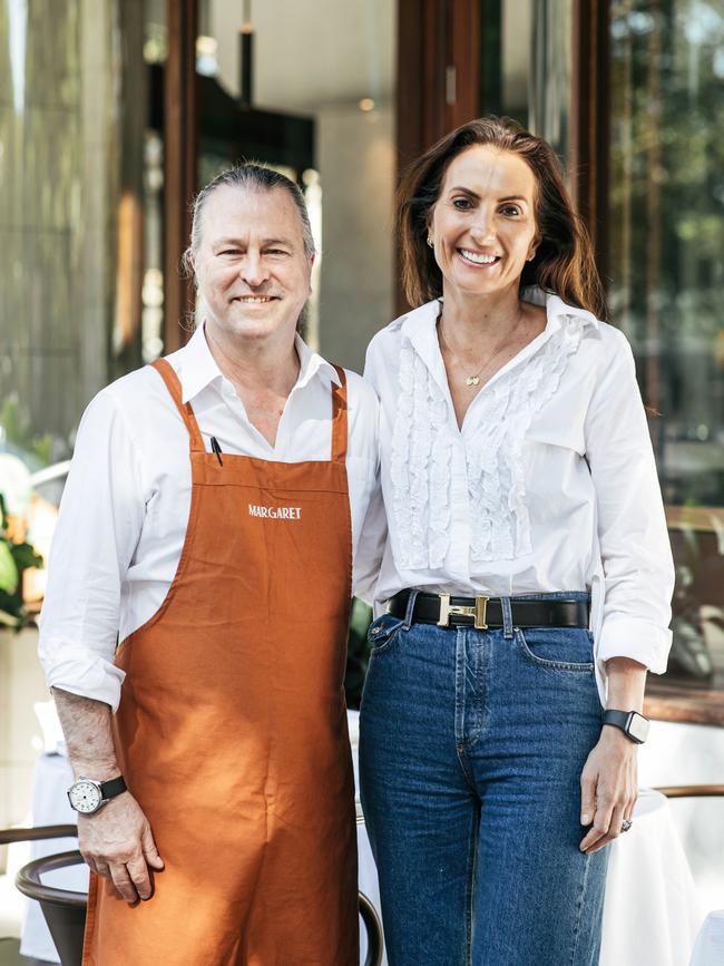 Susan Wynne, Mayor of Woollahra, with chef Neil Perry at his restaurant Margaret in Double Bay. Picture: Elise Hassey