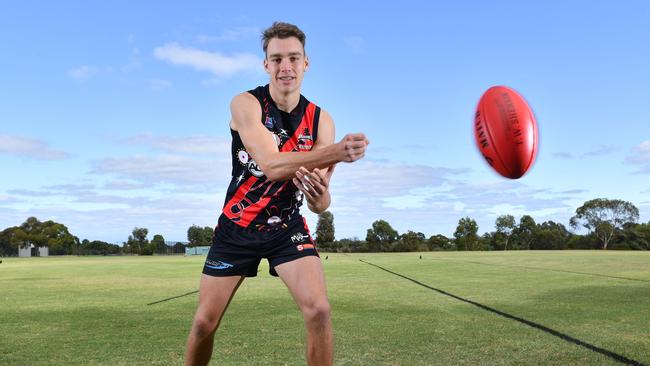 Key forward Riley Thilthorpe is one of South Australia’s best prospects at this year’s AFL national draft. Picture: AAP/ Keryn Stevens