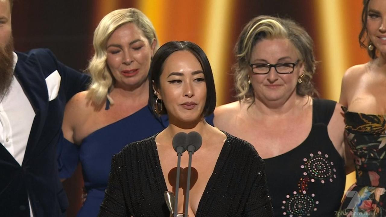 Mel Leong accepts the award for MasterChef. Picture: Channel 7