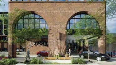 An artist’s impression of the entrance to the new Port Adelaide hotel. Picture: Supplied