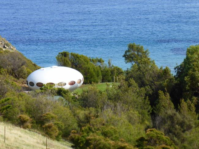 The Futuro house where it is today — on the Fleurieu Peninsula. Pic: choppy123