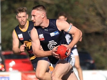 Bailey Hotker during the Division 1 grand final. Picture: Davis Harrigan