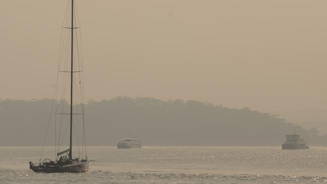 Bushfire Smoke has shrouded the harbour in recent weeks.