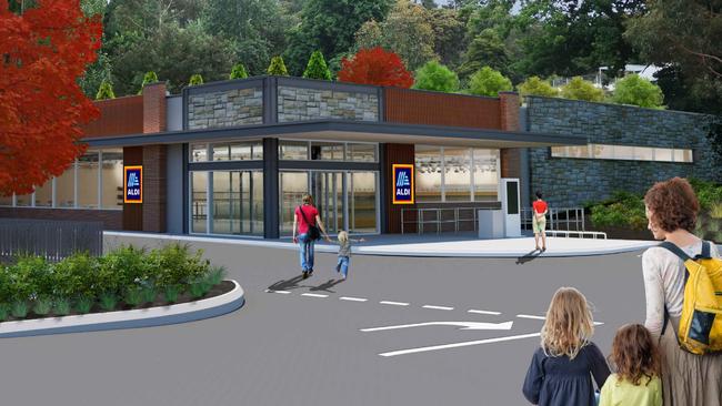 An artist’s impression of the new $7.2m Aldi store in Stirling. Source: SA Planning Commission