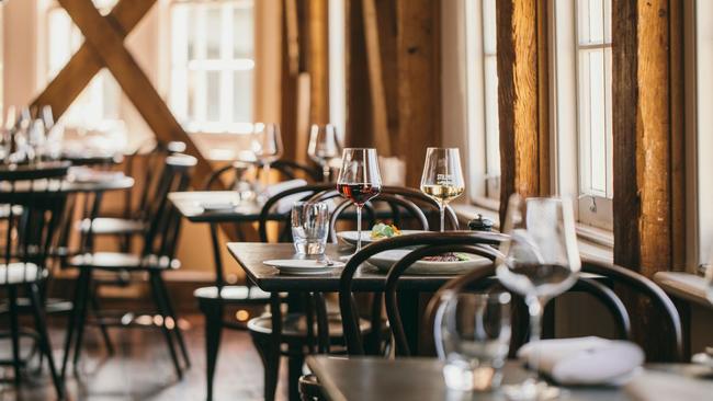 The interior of Stillwater’s simply, elegant restaurant. Picture: Lusy Productions